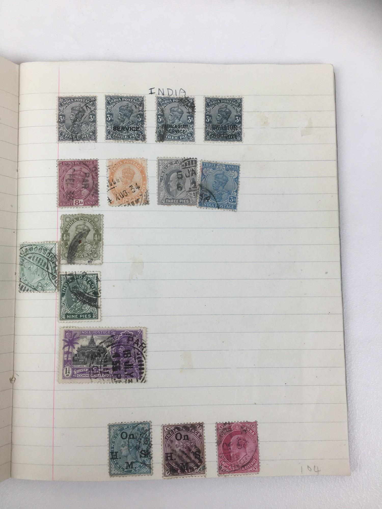 A collection of British stamps, including eight albums of various sizes of stamps, including one old - Image 7 of 8