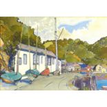 Dorothy Morse Brown (British, 1900-1995): Fishguard, signed lower left, watercolour, 25 by 31cm,