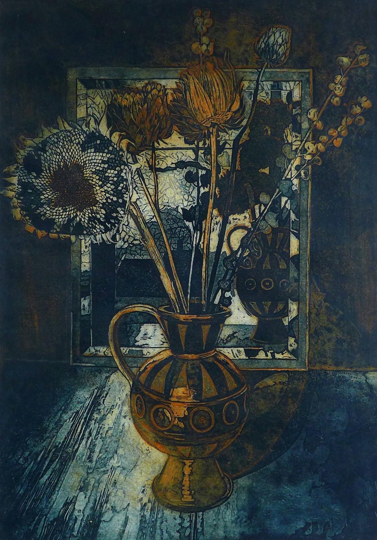 Richard Bawden RWA NEAC RE (British, b. 1936): 'Dried Plants', signed and titled in pencil to