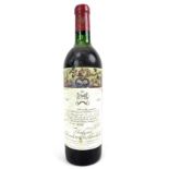 Vintage Wine: a bottle of Chateau Mouton Rothschild, 1968, Pauillac, Premier Grand Cru Classe,