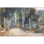Frans Bakker (Dutch, 1871-1944): Indonesian woodland scene