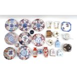 A large group of English, European, Chinese and Japanese ceramics, including seven Japanese Imari