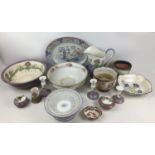 A group of various ceramics including an oval Masons Mandarin charger 50 by 40 by 5cm high, and