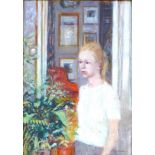 Peter Arthur Brannan RBA (British, b. 1929): 'Girl in the Doorway', signed and dated ?87' lower