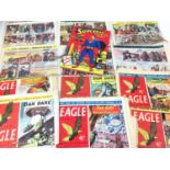 Fourteen 1950s issues of 'Eagle' comic, dating from 16 June to 6th December 1958, together with