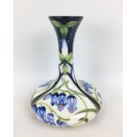 A Moorcroft pottery Otley Chevin Bluebell pattern bottle vase, with impressed marks to base, by