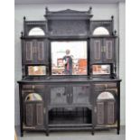 A 19th century Aesthetic Movement ebonised side cabinet,