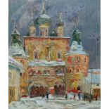 ** Orofureski (20th century), A Russian Palace, oil on canvas, 78cm x 68cm.