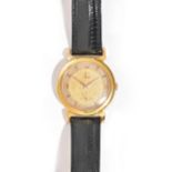 An Omega gold circular cased gentleman's wristwatch,