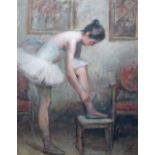 Attributed to Demetrio Salgado Cosme (1915-2000), Ballerina, oil on canvas,