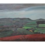 Ben Levene (1938-2010), Landscape, oil on board, signed and inscribed on reverse, 75cm x 90cm.