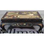 WITHDRAWN An early 20th century Chinese lacquered rectangular coffee table decorated with figures