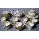 A Coalport white and gilt part tea and coffee service, (qty).
