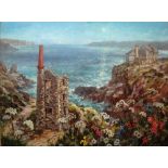 Michael Cadman (1920-2010), Rinsey Head and Wheal Prosper, oil on canvasboard, signed,