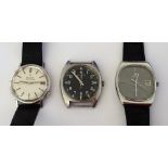 An Omega De Ville Quartz steel cased gentleman's wristwatch,