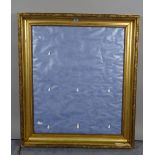 A 19th century giltwood and plaster frame with leaf moulding to the edges.