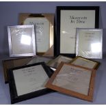 A quantity of 20th century picture frames of various sizes, the largest 50cm wide x 80cm high,