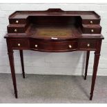 An Edwardian mahogany writing desk,