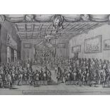 Stefano della Bella (1610-1664), Le Banquet des Piacevoli (de Vesme 43), etching, circa 1820's,