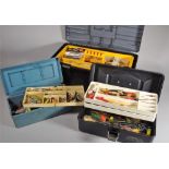 Fishing equipment; Two tackle boxes, an Old Pal box with over 100 vintage floats some lures,