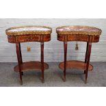 A pair of late 19th century French occasional tables,