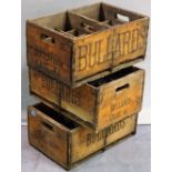 A group of three early 20th century 'Bullards' bottle carrying boxes.