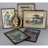 A group of six 20th century Japanese prints,