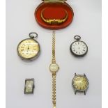 A Tudor Royal 9ct gold circular cased lady's wristwatch, with a signed jewelled movement, the R.W.