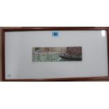 A group of three colour etchings of Venice scenes, indistinctly signed,