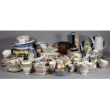 Ceramics, comprising; mostly 20th century European part tea sets, plates, cups and sundry, (qty).