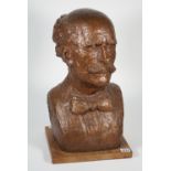 Moretto: an Italian patinated bronze bust of a gentleman, signed M.