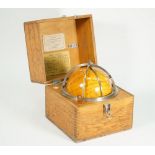 A Russian Soviet star finder, circa 1966, housed in a hinged wooden case, paper labels to interior,