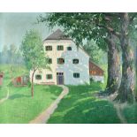 Jakob Koganowsky (1874-1926), Farmhouse in summer light, oil on canvas, signed, 78cm x 95cm.