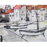 du Helder (20th century), Low tide, oil on canvas, signed, 48cm x 63cm.