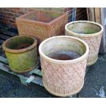 A 20th century terracotta rectangular planter, 52cm wide x 50cm high,