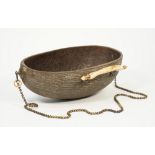 A 'Sufi' Indian begging bowl, 19th century, Coco De Mer portion,