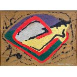 French School (20th century), Untitled, oil on sandpaper, bears a signature, 20cm x 28cm.
