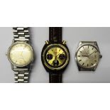 An Omega Seamaster steel cased gentleman's bracelet wristwatch,
