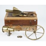 A Walkers Cherub III taffrail ship log with shoe and rotator, boxed and a Gyro Azimuth circle,