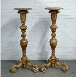 A pair of 18th century style giltwood jardiniere stands,