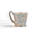 A George IV Paul Storr silver mug, of tapered cylindrical form,