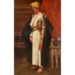 Maurice Sys (19th/20th century), Study of a man in Eastern dress in an Orientalist interior,