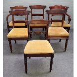 A made up set of eight early 19th century mahogany dining chairs, to include a pair of carvers, (8).
