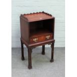 An 18th century style mahogany night stand,