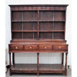 An 18th century oak dresser,