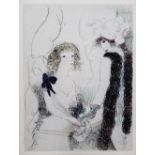 Marie Laurencin (1883-1956), A group of three colour etchings, the larger pair 19.5cm x 14.5cm.