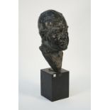 A bronze bust, late 19th century, depicting Dennis Daybell, (solicitor Lincoln Sinfield,