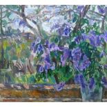 Russian School (20th century), Landscape with Jacaranda tree, oil on canvas,