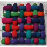 Ann Sutton MBE (b.1935), textile wall hanging, 96cm x 94cm.