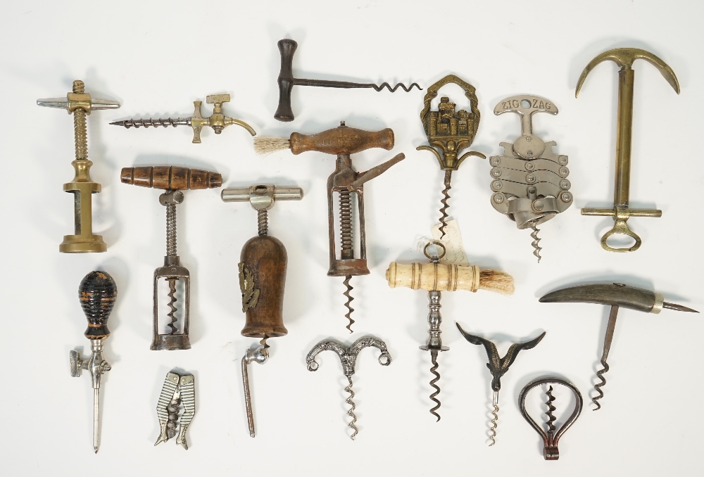 A German 'Ladies Legs' corkscrew, a champagne tap,